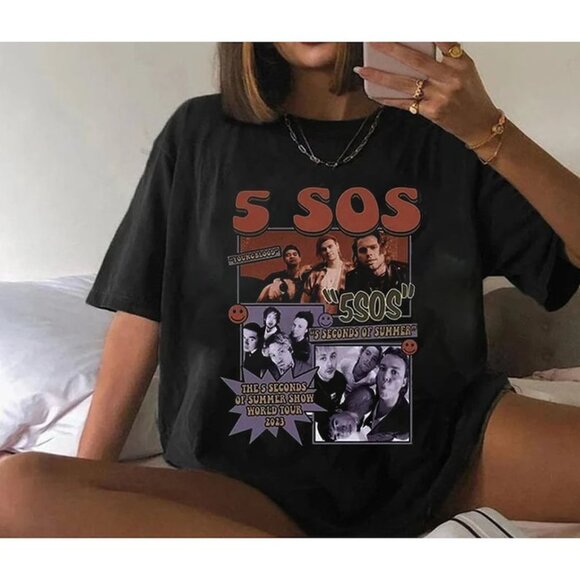 5 Seconds Of Summer 2023 Tour T-Shirt 5SOS Album Concert Music Fan Gift Tee 133 - Picture 1 of 5